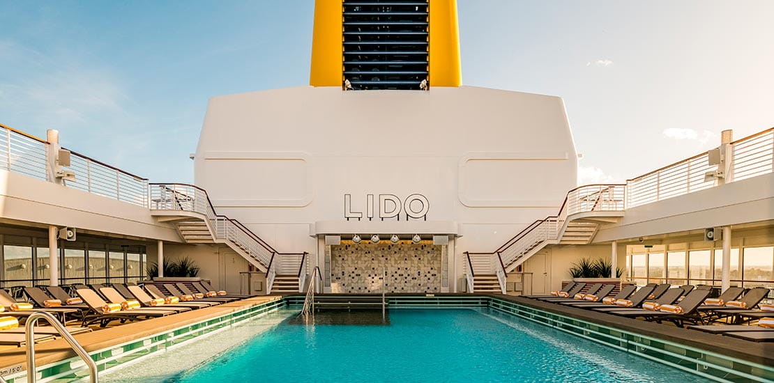 The Lido is Spirit of Adventure's main swimming pool